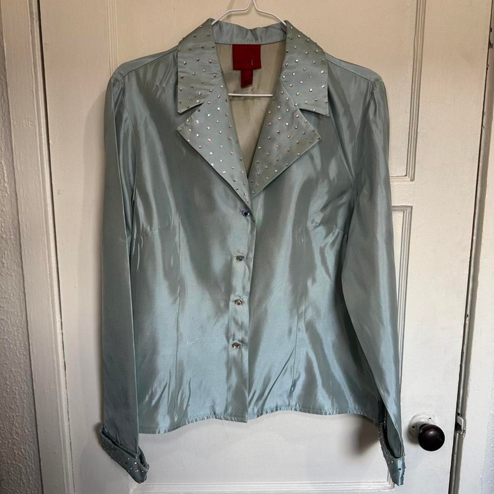 JS Collections Satin Blazer
